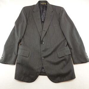 Brooks Brothers Men's Golden Fleece Suit Jacket Gray Stripe‎ USA 42R Flaws